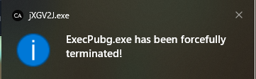 Forcefully terminated error